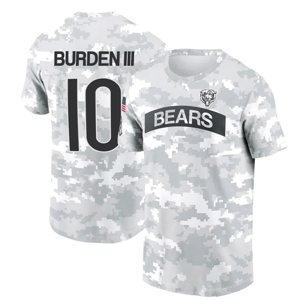 Kooe C.Bears #10 Luther Burden III Player Arctic Camo Salute to Service Performance T-Shirt Limited Stitched Jerseys
