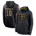 Kooe C.Bears #10 Luther Burden III Player Black Salute to Service Pullover Hoodies Limited Stitched Jerseys