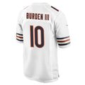 Kooe C.Bears #10 Luther Burden III Player White Home Game Stitched Jerseys