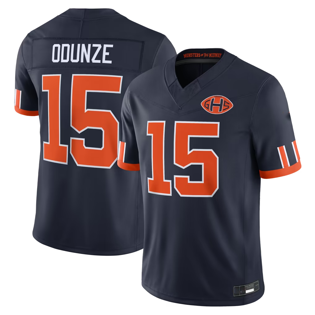 Kooe C.Bears #15 Rome Odunze Navy 2026 Rivalries Collection Limited Stitched Jerseys