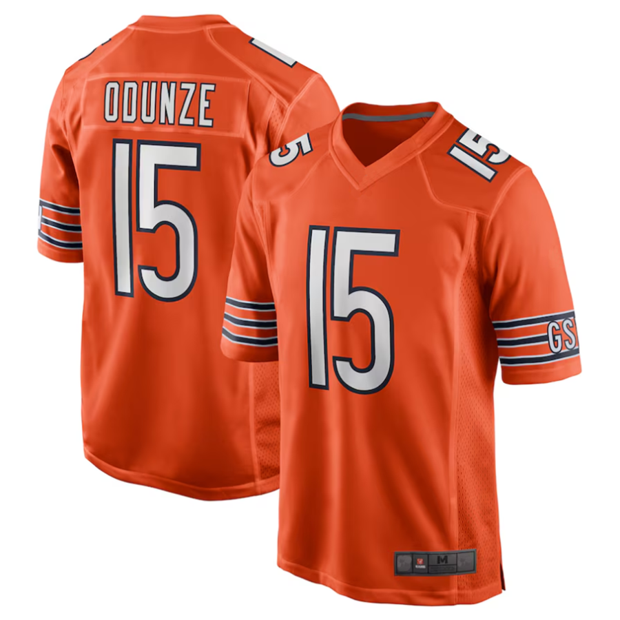 Kooe C.Bears #15 Rome Odunze Orange Player Game Stitched Jerseys