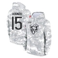 Kooe C.Bears #15 Rome Odunze Player Arctic Camo Salute to Service Pullover Hoodies Limited Stitched Jerseys