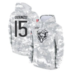 Kooe C.Bears #15 Rome Odunze Player Arctic Camo Salute to Service Pullover Hoodies Limited Stitched Jerseys