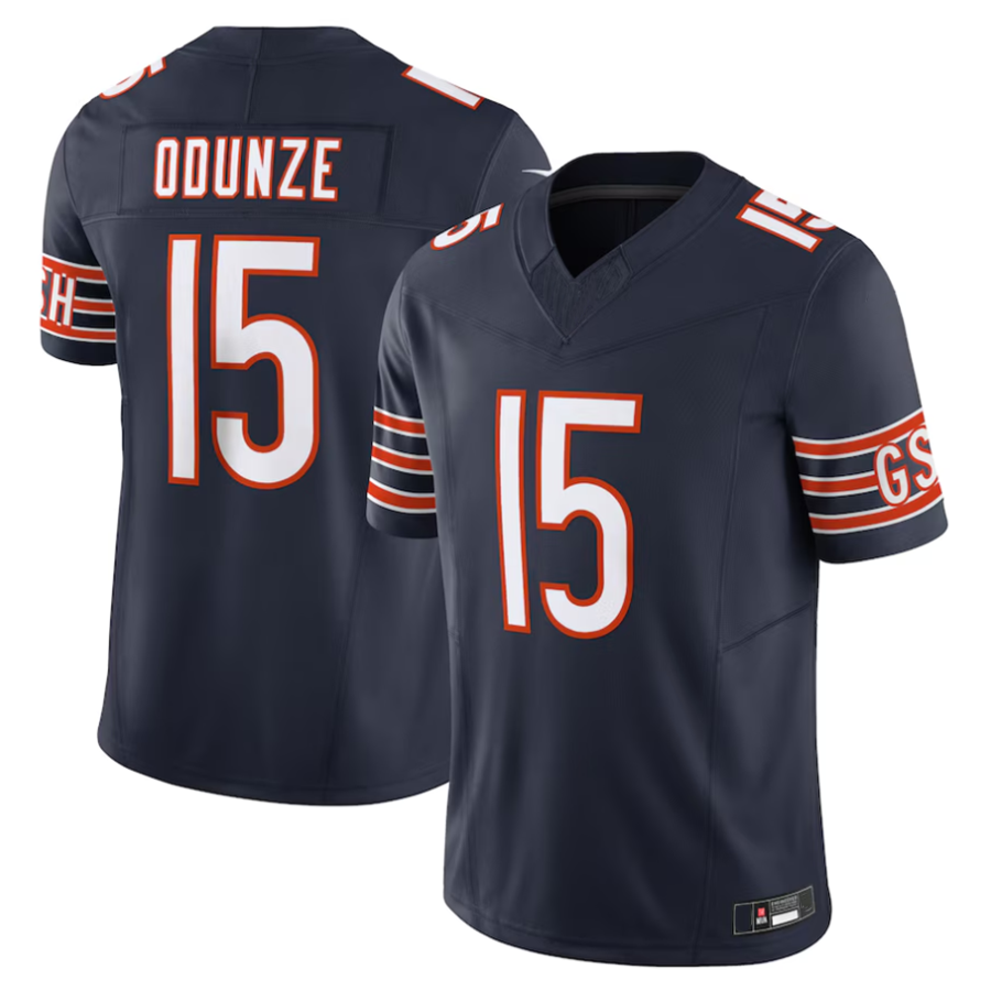 Kooe C.Bears #15 Rome Odunze Player Navy Vapor F.U.S.E. Limited Stitched  Jerseys