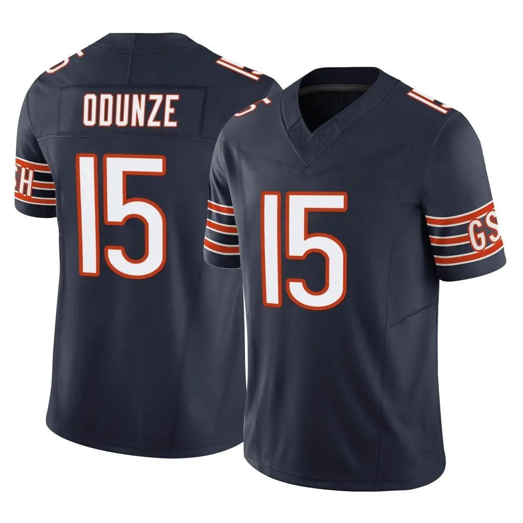 Kooe C.Bears #15 Rome Odunze Player Navy Vapor F.U.S.E. Limited Home Game Stitched Jerseys