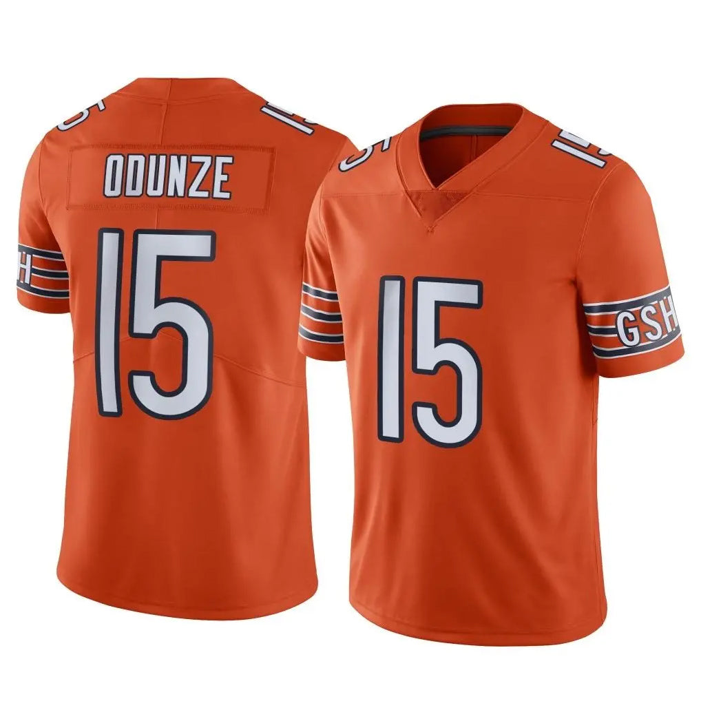 Kooe C.Bears #15 Rome Odunze Player Orange Alternate Vapor Limited Home Game Stitched Jerseys