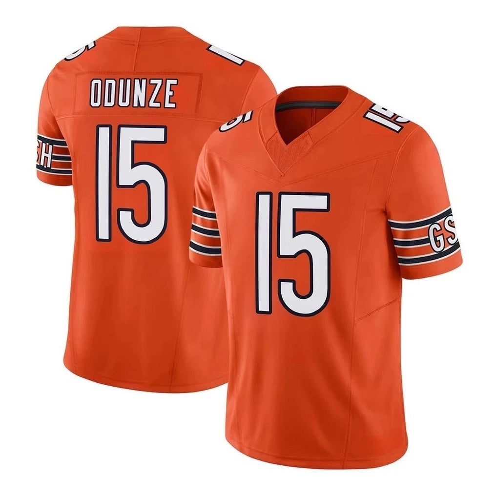 Kooe C.Bears #15 Rome Odunze Player Orange Vapor F.U.S.E. Limited Home Game Stitched Jerseys