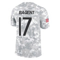 Kooe C.Bears #17 Tyson Bagent Player Arctic Camo Salute to Service Limited Stitched Jerseys