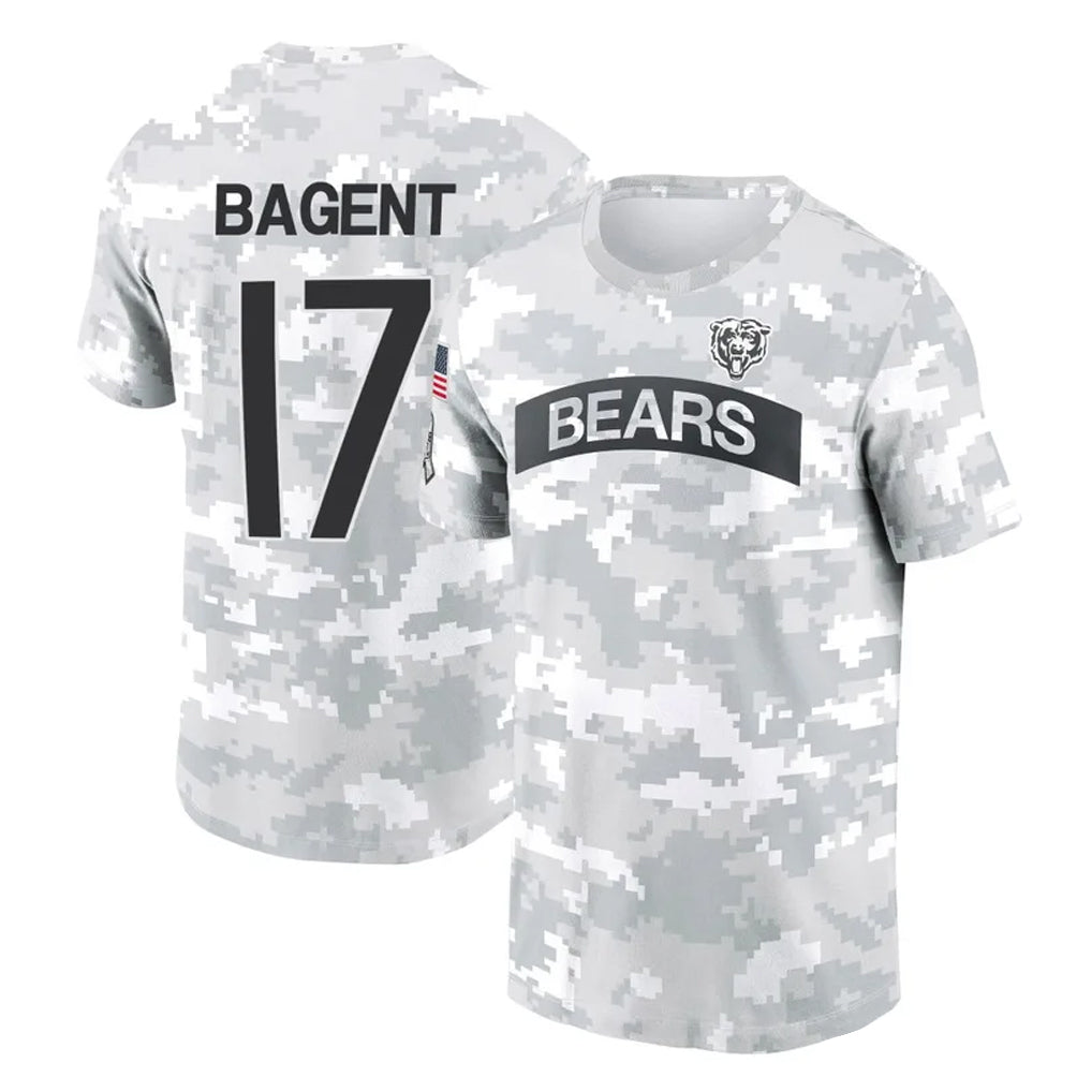 Kooe C.Bears #17 Tyson Bagent Player Arctic Camo Salute to Service Performance T-Shirt Limited Stitched Jerseys