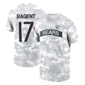 Kooe C.Bears #17 Tyson Bagent Player Arctic Camo Salute to Service Performance T-Shirt Limited Stitched Jerseys