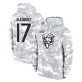 Kooe C.Bears #17 Tyson Bagent Player Arctic Camo Salute to Service Pullover Hoodies Limited Stitched Jerseys