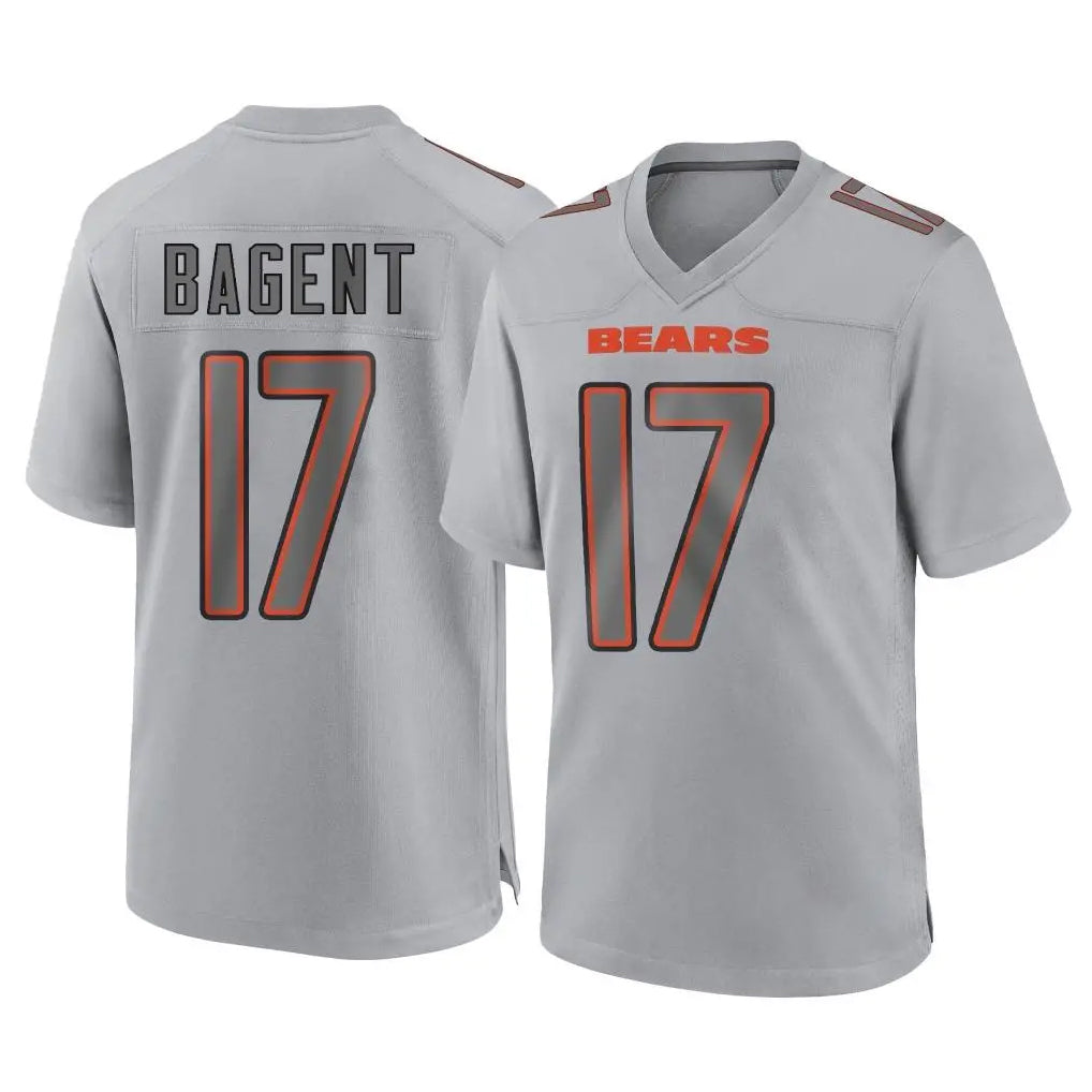 Kooe C.Bears #17 Tyson Bagent Player Gray Atmosphere Fashion Game Stitched Jerseys