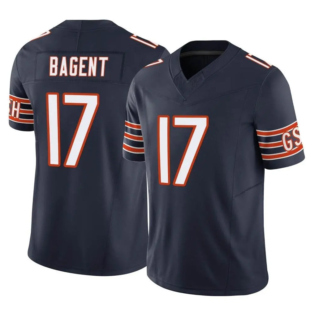 Kooe C.Bears #17 Tyson Bagent Player Navy Vapor F.U.S.E. Limited Home Game Stitched Jerseys