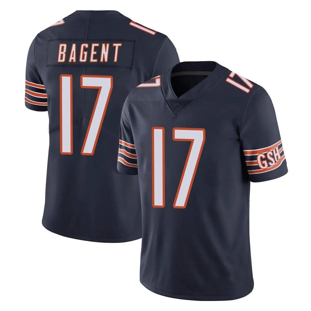 Kooe C.Bears #17 Tyson Bagent Player Navy Vapor Untouchable Limited Home Game Stitched Jerseys
