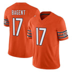 Kooe C.Bears #17 Tyson Bagent Player Orange Vapor F.U.S.E. Limited Home Game Stitched Jerseys