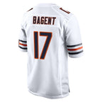 Kooe C.Bears #17 Tyson Bagent Player White Home Game Stitched Jerseys