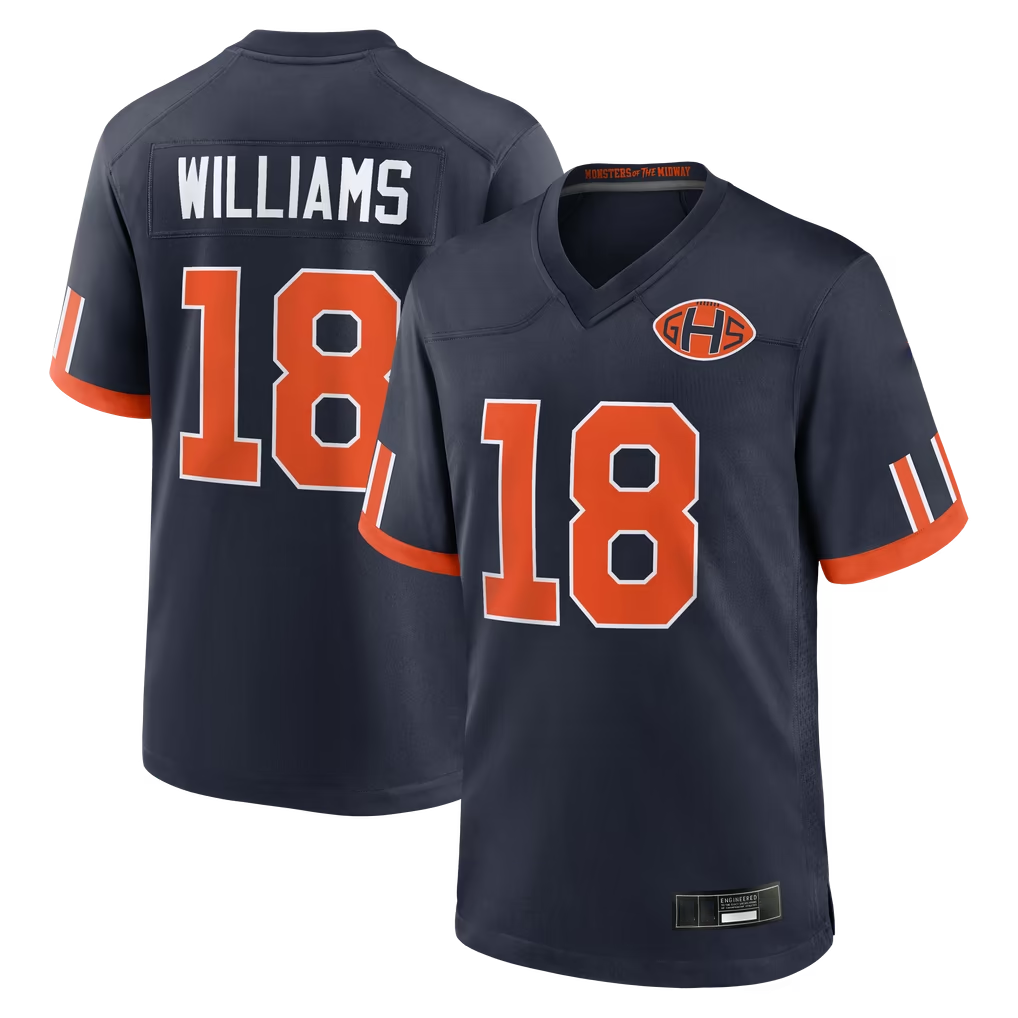 Kooe C.Bears #18 Caleb Williams Navy 2026 Rivalries Collection Game Stitched Jerseys