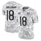 Kooe C.Bears #18 Caleb Williams Player Arctic Camo Salute to Service Limited Stitched Jerseys