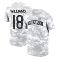 Kooe C.Bears #18 Caleb Williams Player Arctic Camo Salute to Service Performance T-Shirt Limited Stitched Jerseys