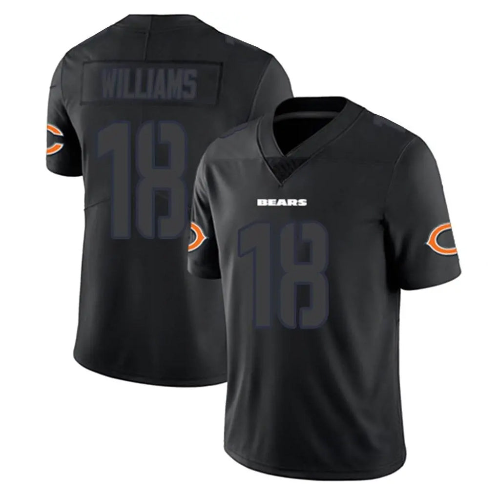 Kooe C.Bears #18 Caleb Williams Player Black Impact Limited Game Stitched Jerseys