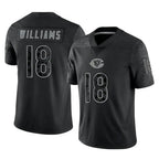 Kooe C.Bears #18 Caleb Williams Player Black REFLECTIVE Limited Game Stitched Jerseys