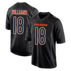 Kooe C.Bears #18 Caleb Williams Player Carbon Black Fashion Game Stitched Jerseys