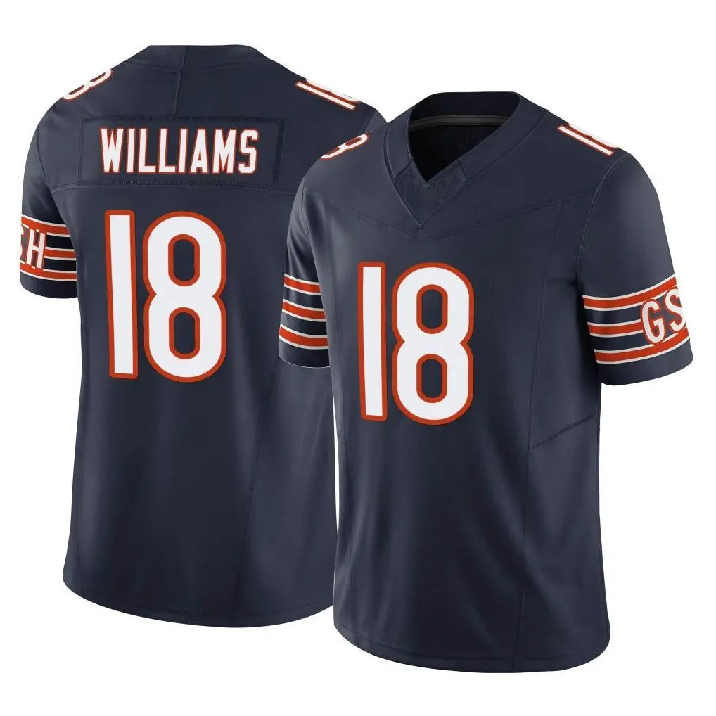 Kooe C.Bears #18 Caleb Williams Player Navy Vapor F.U.S.E. Limited Home Game Stitched Jerseys
