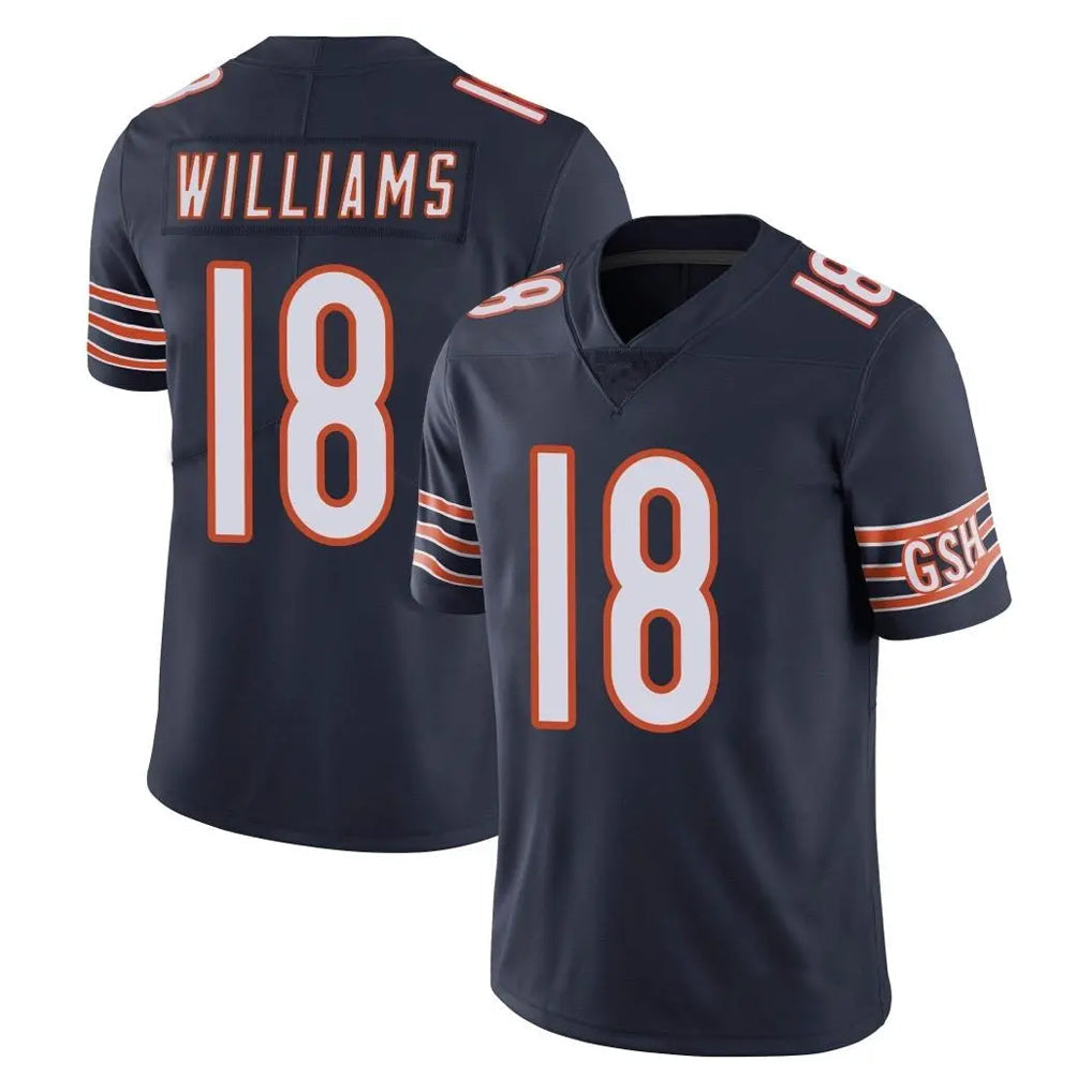 Kooe C.Bears #18 Caleb Williams Player Navy Vapor Untouchable Limited Home Game Stitched Jerseys
