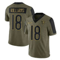 Kooe C.Bears #18 Caleb Williams Player Olive Salute to Service Limited Stitched Jerseys