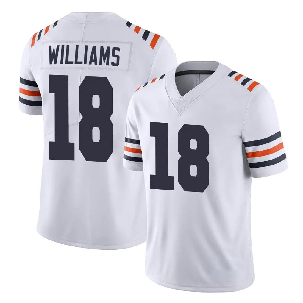Kooe C.Bears #18 Caleb Williams Player White Classic Vapor Limited Home Game Stitched Jerseys