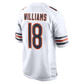Kooe C.Bears #18 Caleb Williams Player White Home Game Stitched Jerseys