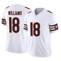 Kooe C.Bears #18 Caleb Williams Player White Vapor F.U.S.E. Limited Home Game Stitched Jerseys