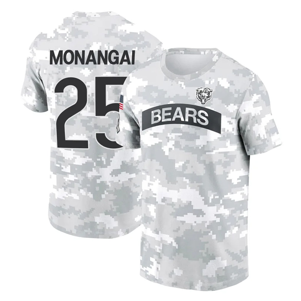 Kooe C.Bears #25 Kyle Monangai Player Arctic Camo Salute to Service Performance T-Shirt Limited Stitched Jerseys
