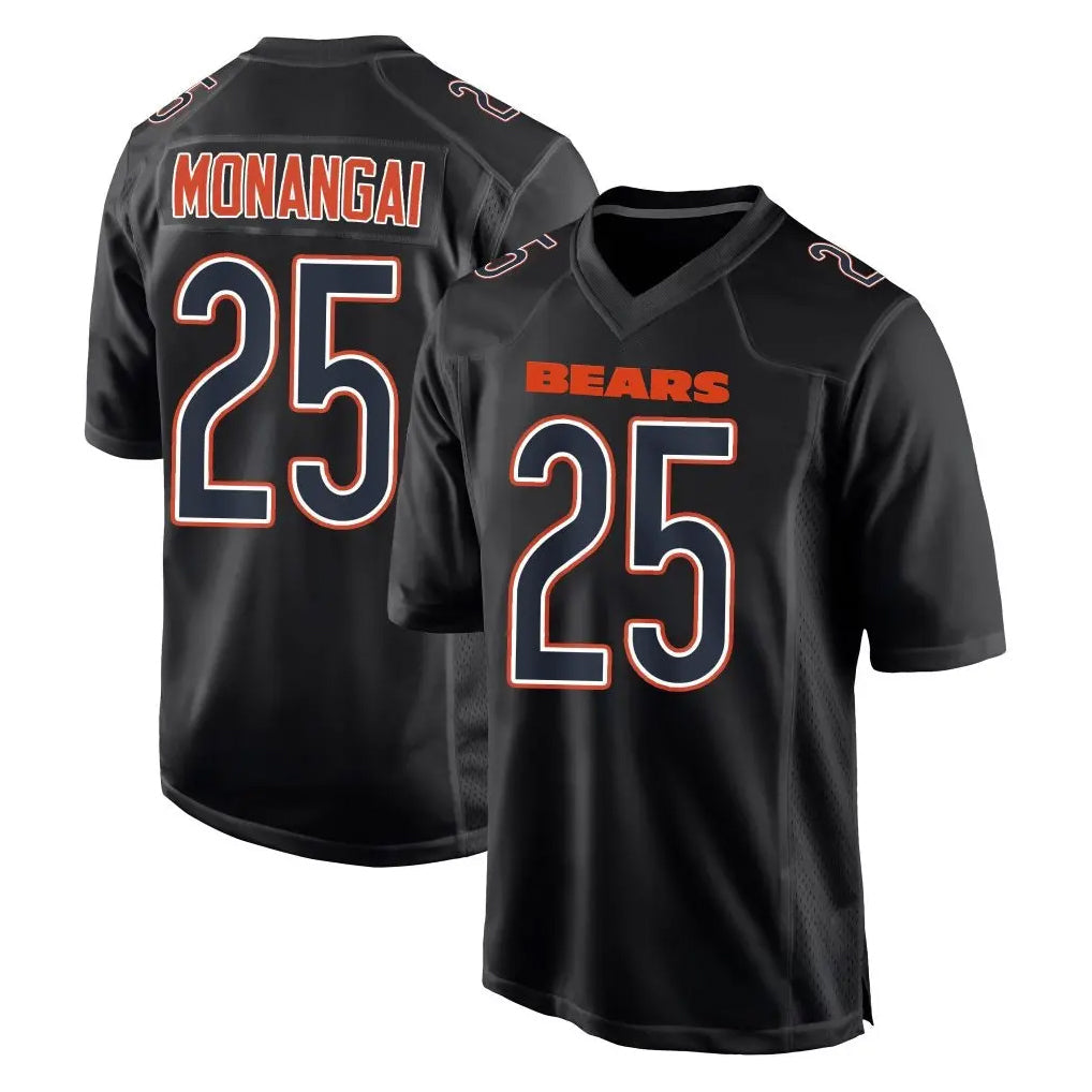 Kooe C.Bears #25 Kyle Monangai Player Carbon Black Fashion Game Stitched Jerseys