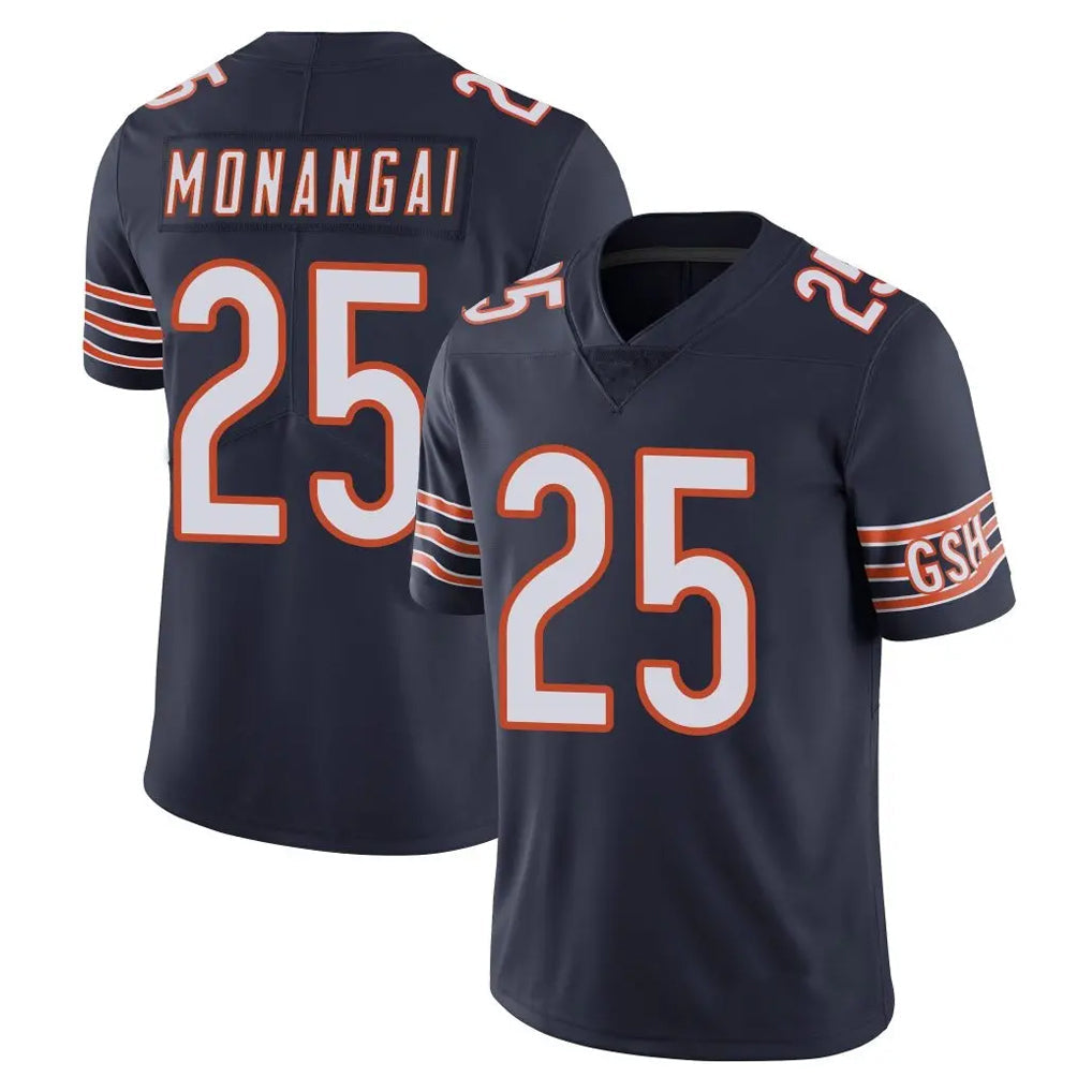Kooe C.Bears #25 Kyle Monangai Player Navy Vapor Untouchable Limited Home Game Stitched Jerseys