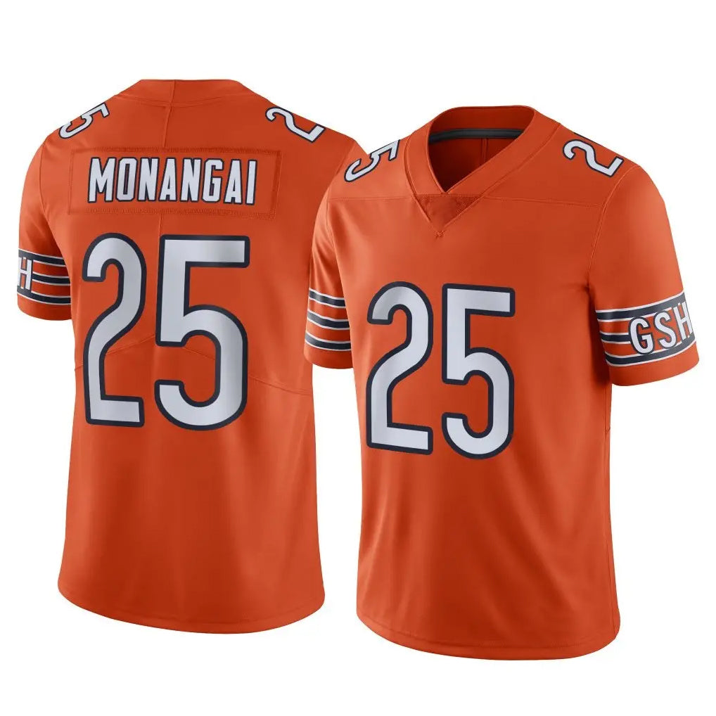 Kooe C.Bears #25 Kyle Monangai Player Orange Alternate Vapor Limited Home Game Stitched Jerseys