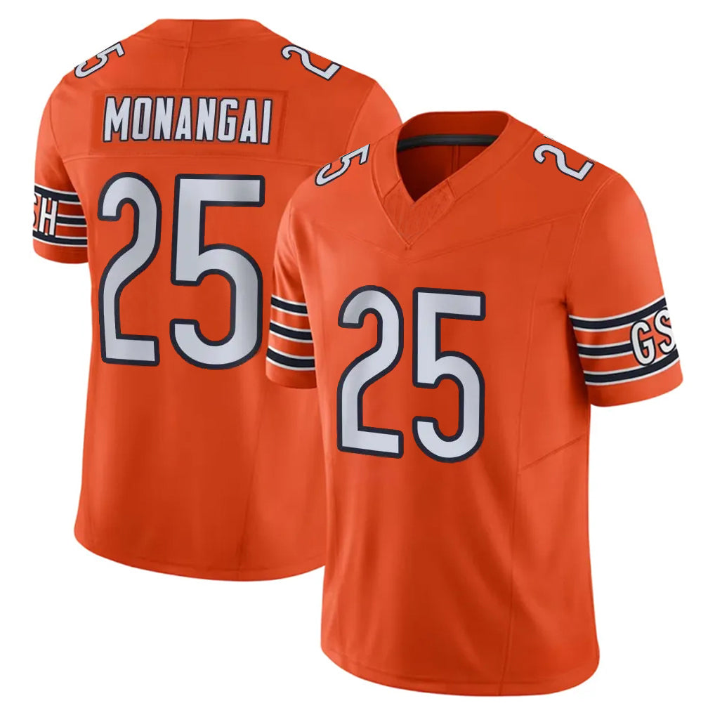 Kooe C.Bears #25 Kyle Monangai Player Orange Vapor F.U.S.E. Limited Home Game Stitched Jerseys