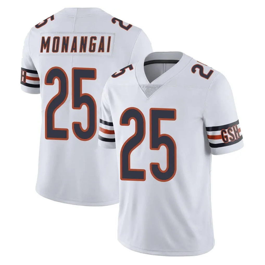 Kooe C.Bears #25 Kyle Monangai Player White Vapor Untouchable Limited Home Game Stitched Jerseys