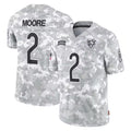 Kooe C.Bears #2 D.J. Moore Player White Arctic Camo Salute to Service Limited Stitched Jerseys