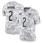 Kooe C.Bears #2 D.J. Moore Player White Arctic Camo Salute to Service Limited Stitched Jerseys