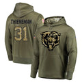 Kooe C.Bears #31 Dillon Thieneman Player Olive Salute to Service Pullover Hoodies Home Game Stitched Jerseys