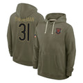 Kooe C.Bears #31 Dillon Thieneman Player Olive Salute to Service Pullover Hoodies Limited Stitched Jerseys