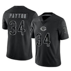 Kooe C.Bears #34 Walter Payton Player Black REFLECTIVE Limited Game Stitched Jerseys