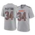 Kooe C.Bears #34 Walter Payton Player Gray Atmosphere Fashion Game Stitched Jerseys