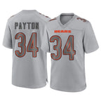 Kooe C.Bears #34 Walter Payton Player Gray Atmosphere Fashion Game Stitched Jerseys