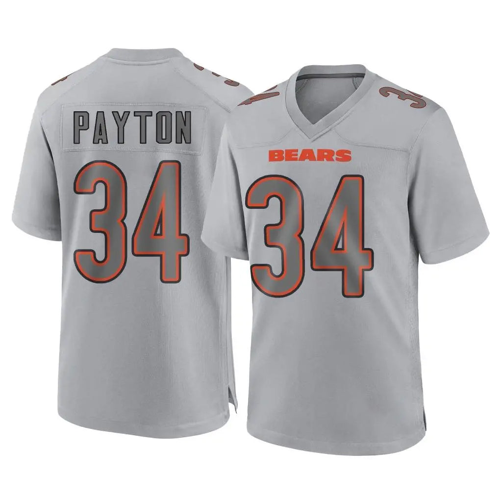 Kooe C.Bears #34 Walter Payton Player Gray Atmosphere Fashion Game Stitched Jerseys