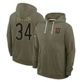 Kooe C.Bears #34 Walter Payton Player Olive Salute to Service Pullover Hoodies Limited Stitched Jerseys