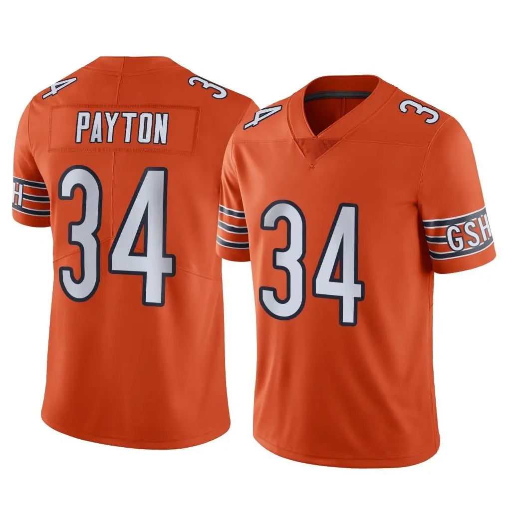 Kooe C.Bears #34 Walter Payton Player Orange Alternate Vapor Limited Home Game Stitched Jerseys