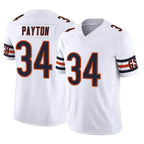 Kooe C.Bears #34 Walter Payton Player White Vapor F.U.S.E. Limited Home Game Stitched Jerseys