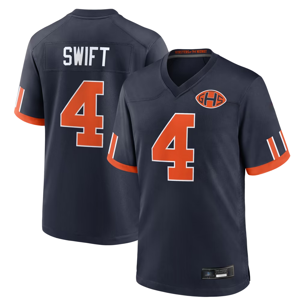 Kooe C.Bears #4 D'Andre Swift Navy 2026 Rivalries Collection Game Stitched Jerseys